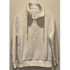 Athleta Talus‎ Sherpa Half Zip Natural Size XS